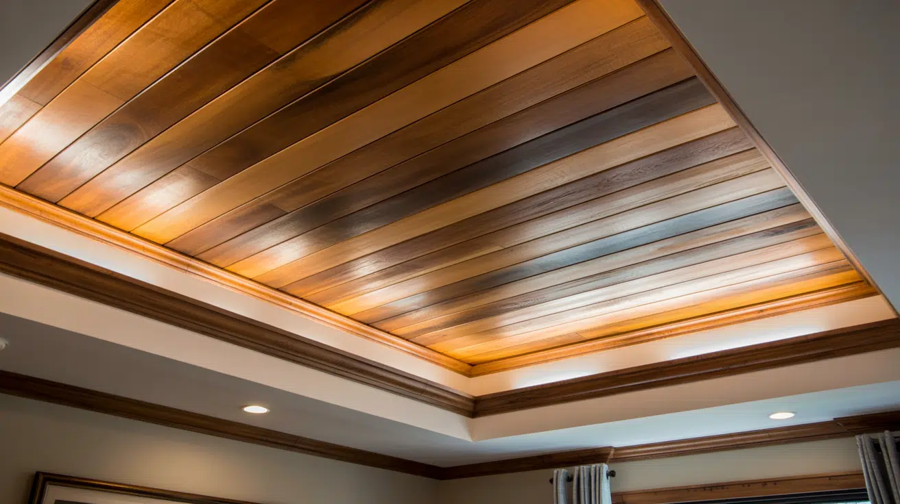 wood in lay ceiling