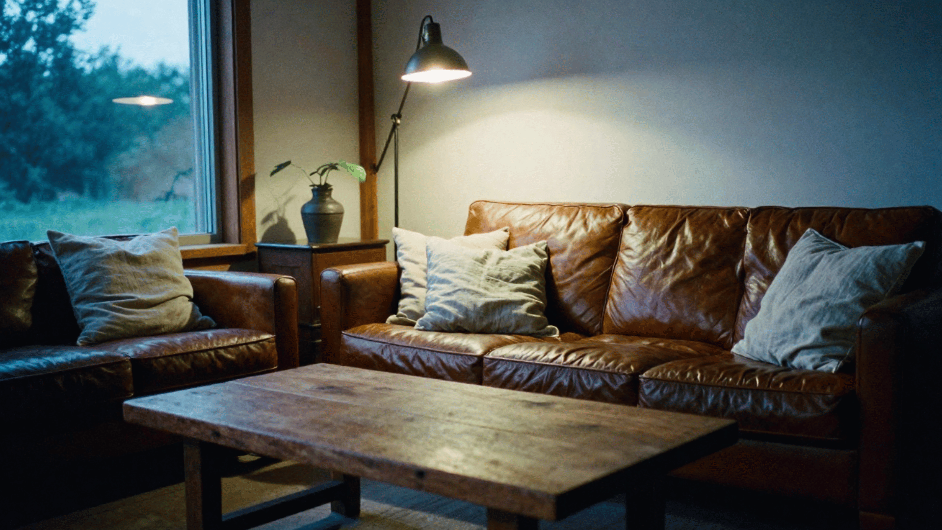 Leather and Linen Lounge