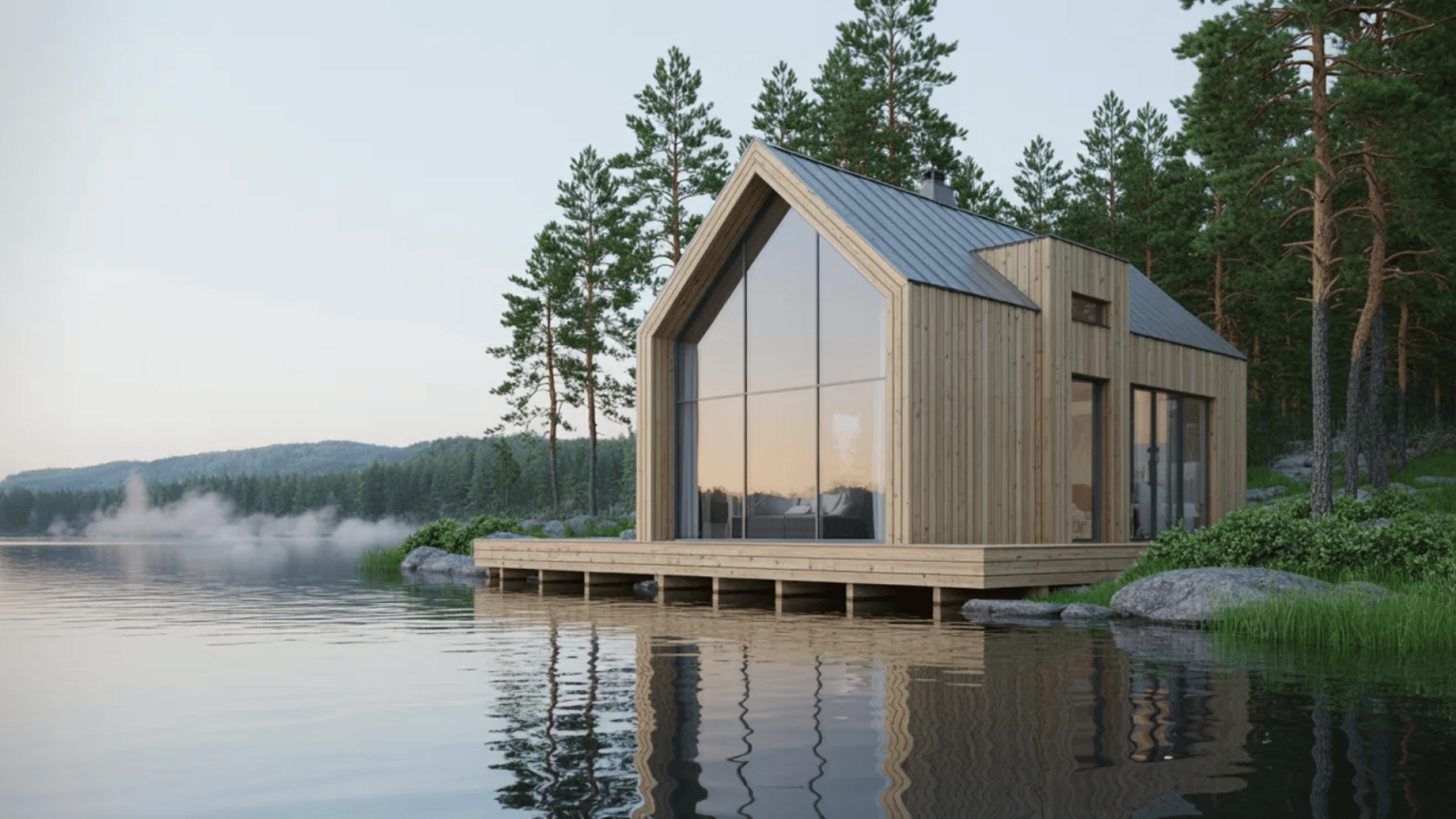 A closer look at Scandinavian Lakefront Property Design