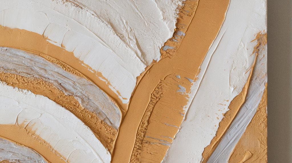 abstract plaster swipe canvas art diy textured wall art