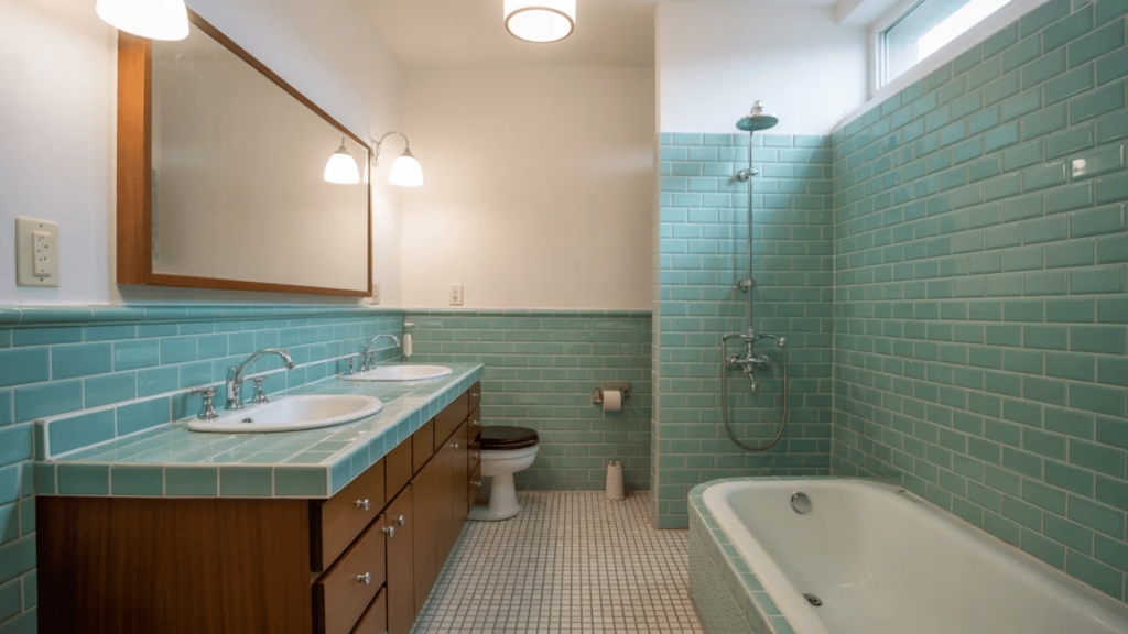 aqua and white spa like space