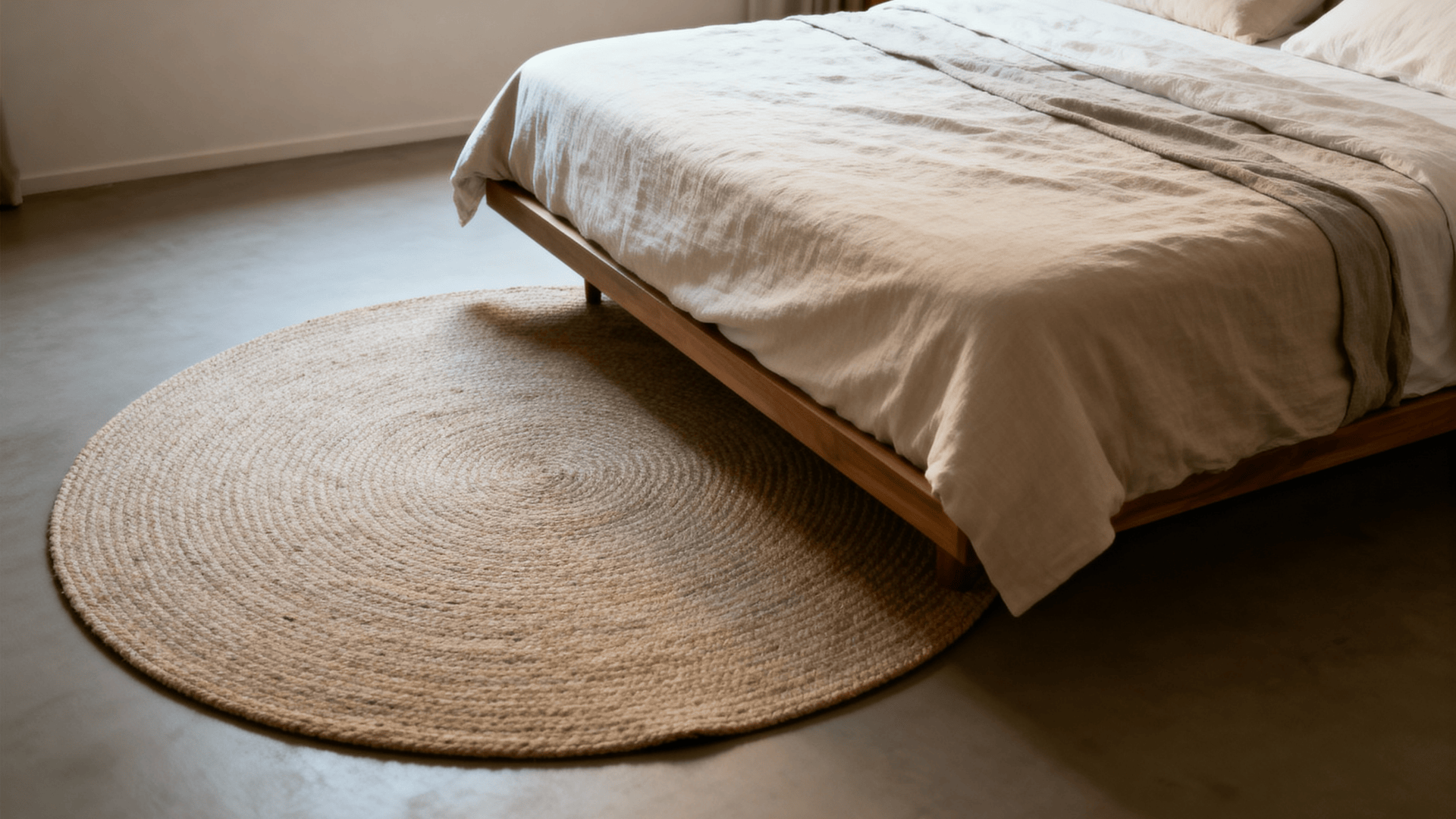 asymmetrical round rug