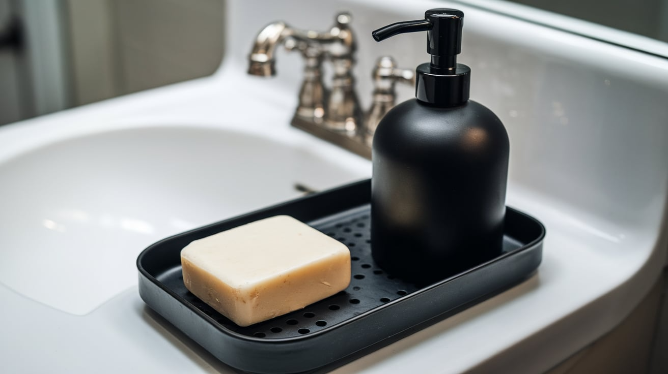 black bathroom accessories black and white bathroom
