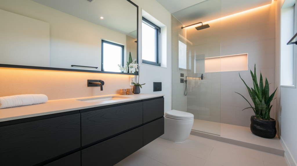 black bathroom vanity black interior