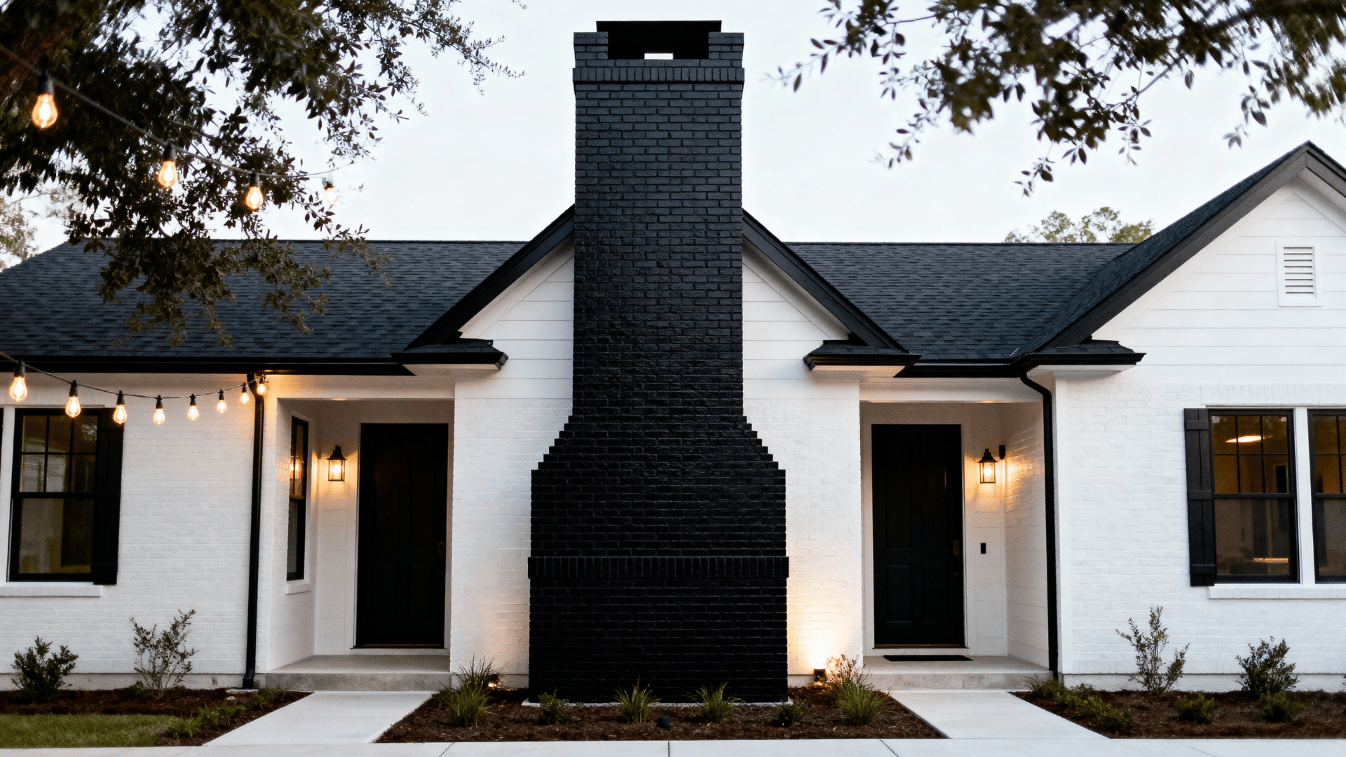 black brick chimney statement