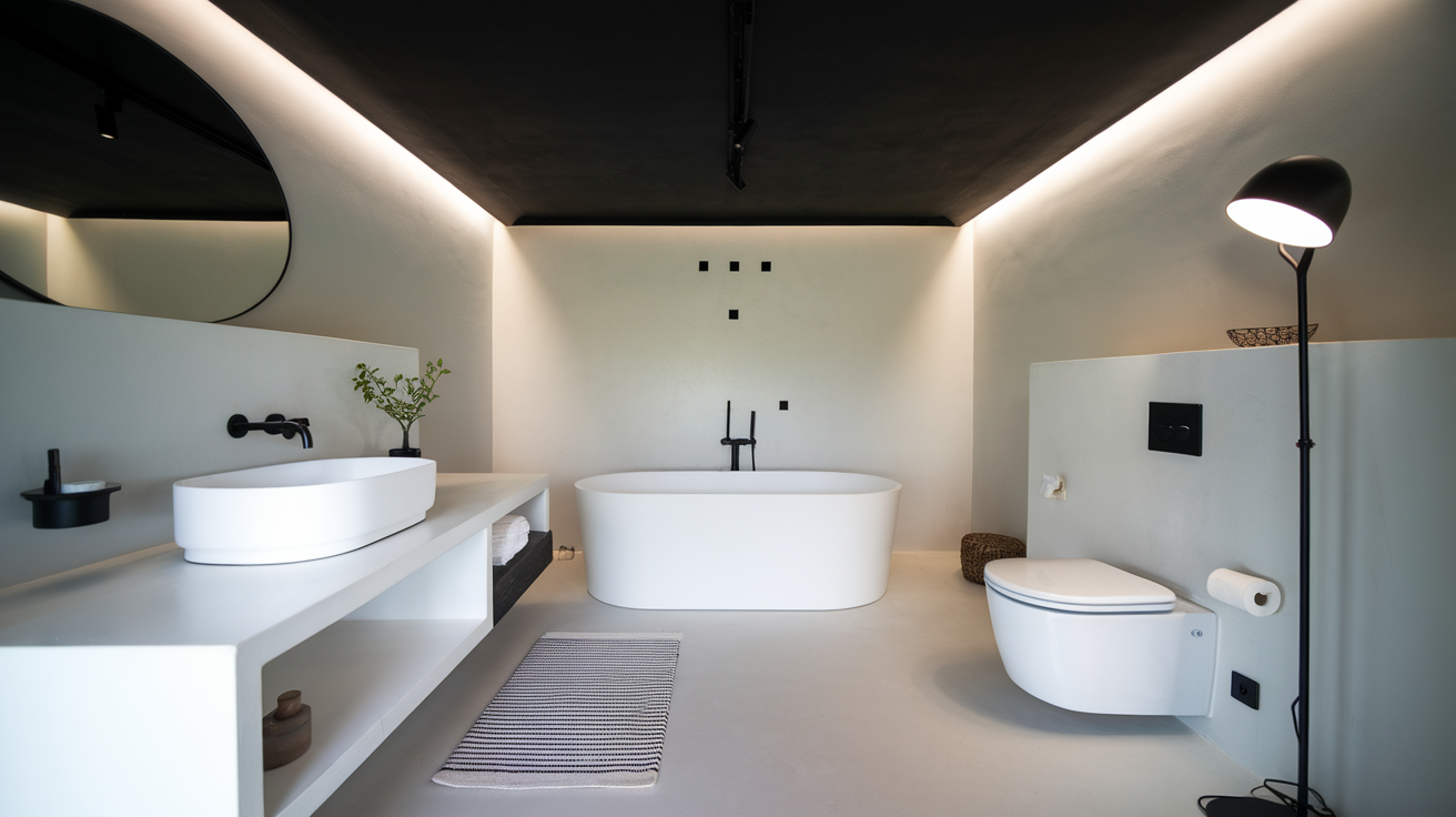 black ceiling white bathroom black and white bathroom