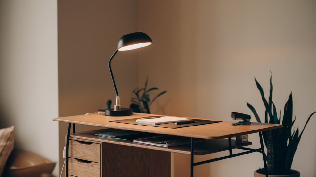 black desk lamp black interior