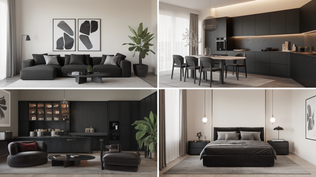 30 Black Interior Design Ideas for Your Home - A House in the Hills