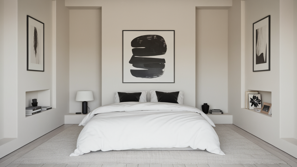 black wall art bedroom black interior