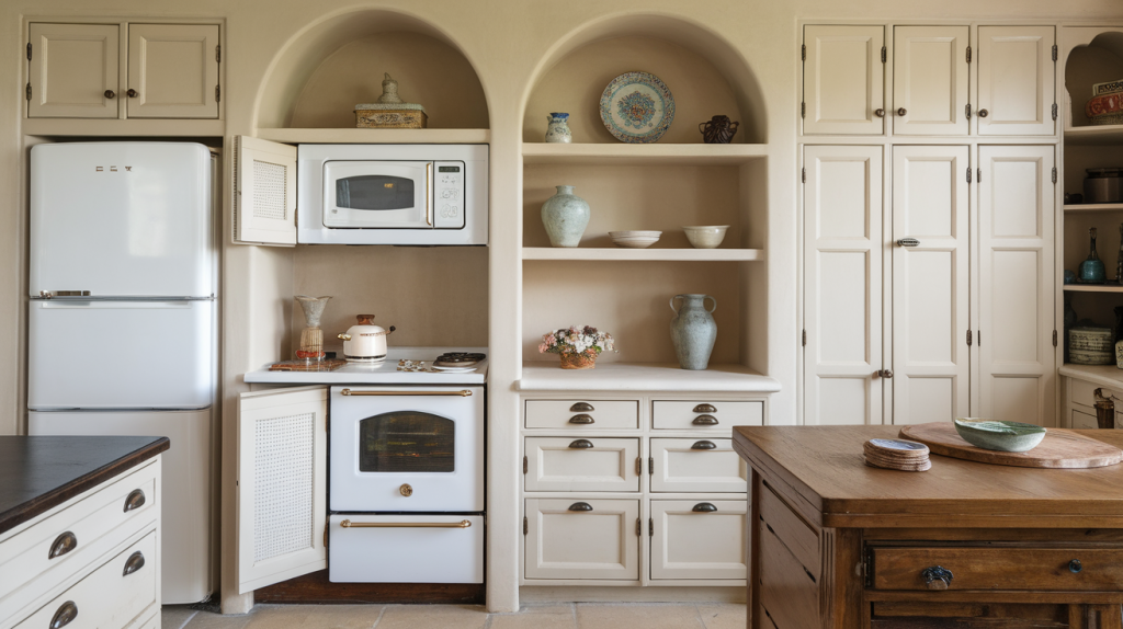 blended appliances traditional kitchen