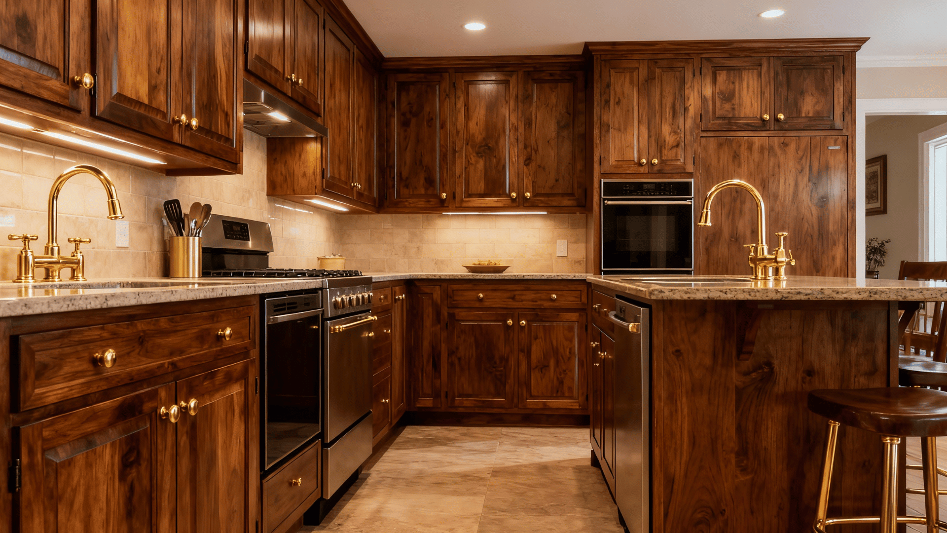 brass and walnut fusion