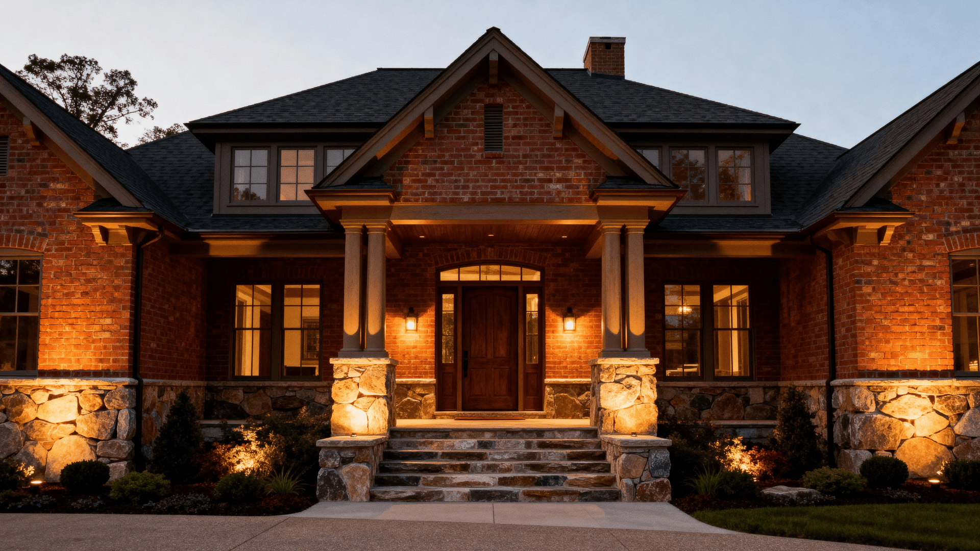 brick and stone mixed materials