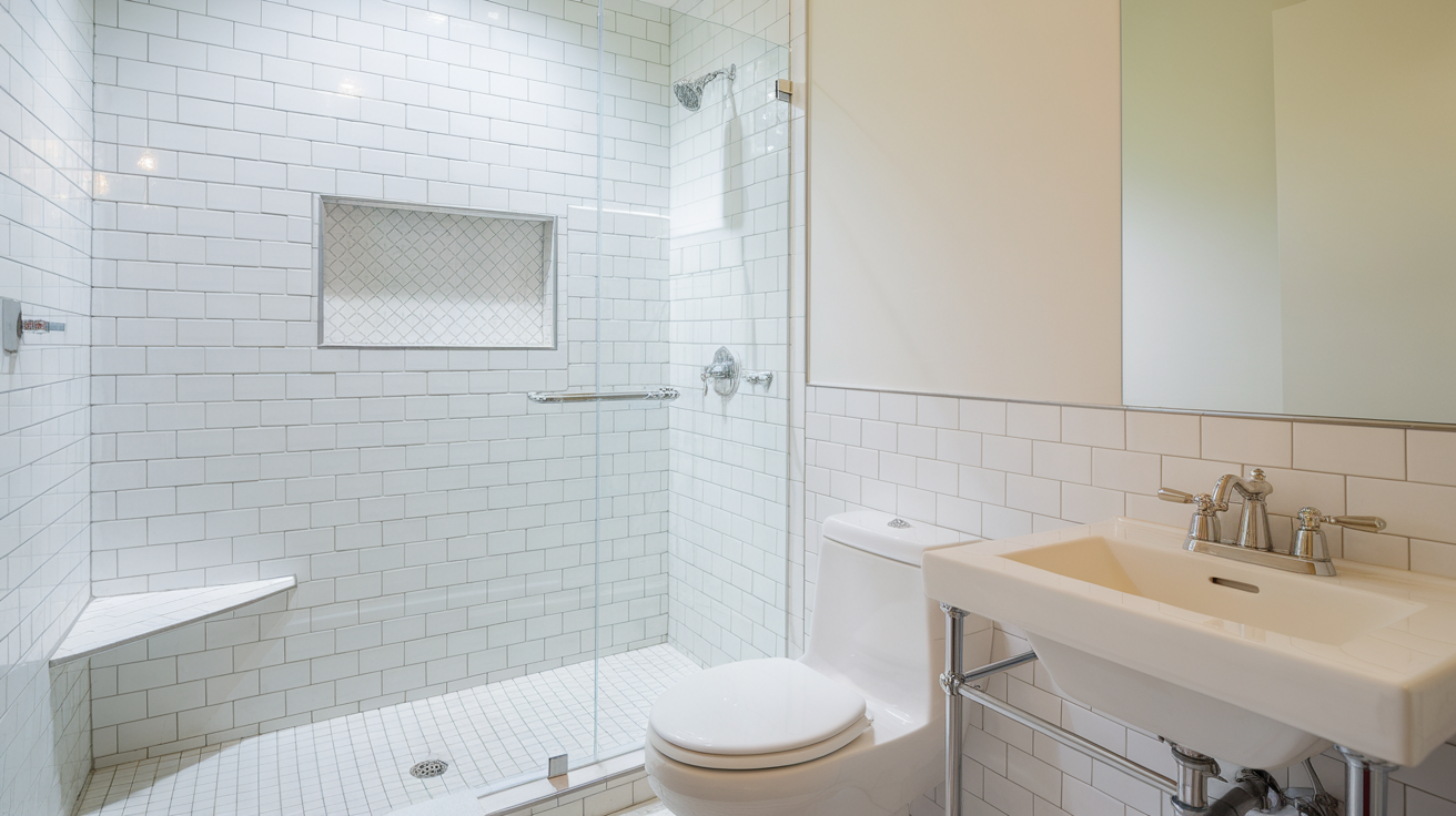 built in shower niche storage contemporary bathroom ideas