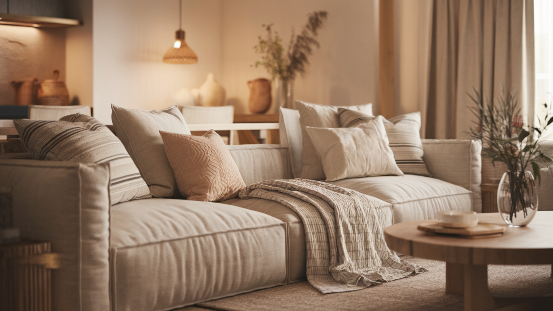 cozy neutral scandi living room scandinavian living room