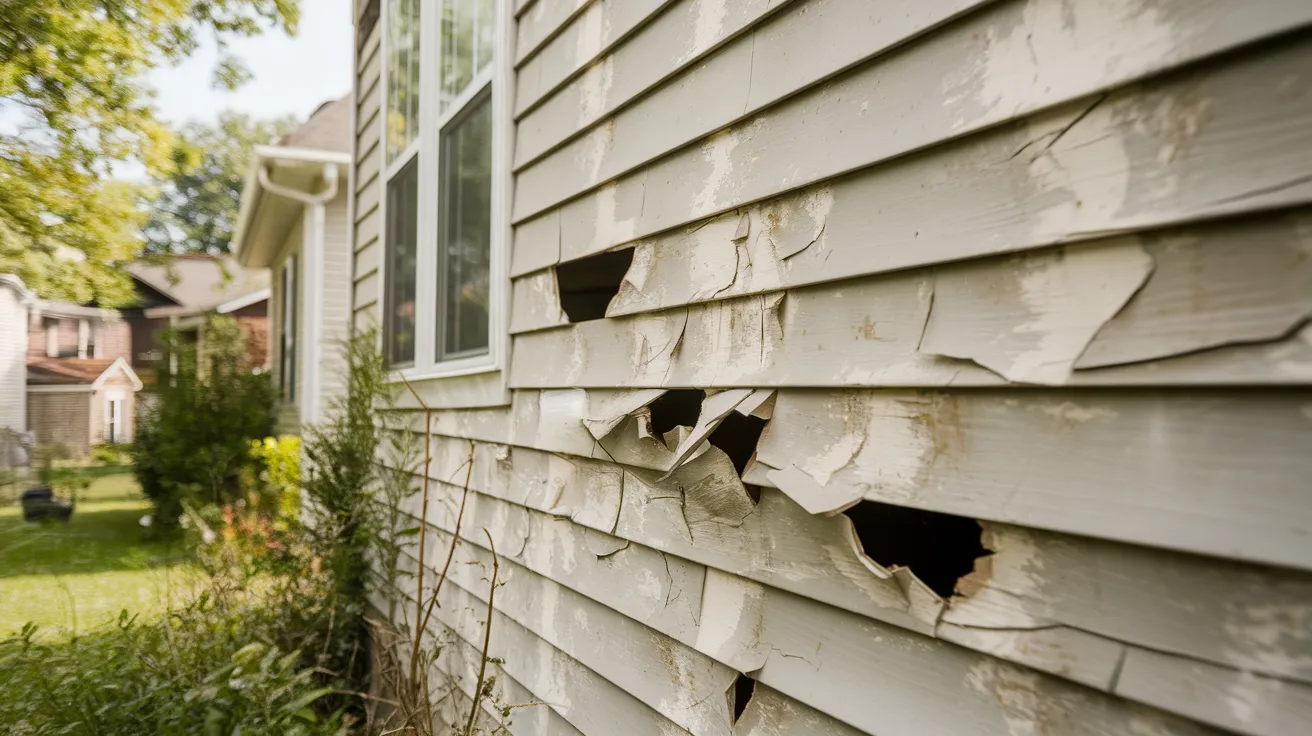 cracked vinyl siding needs replacing