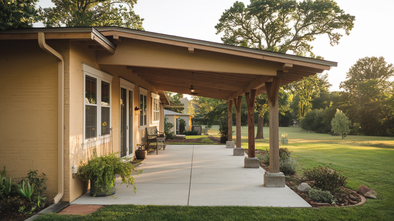 craftsman style house covered patio