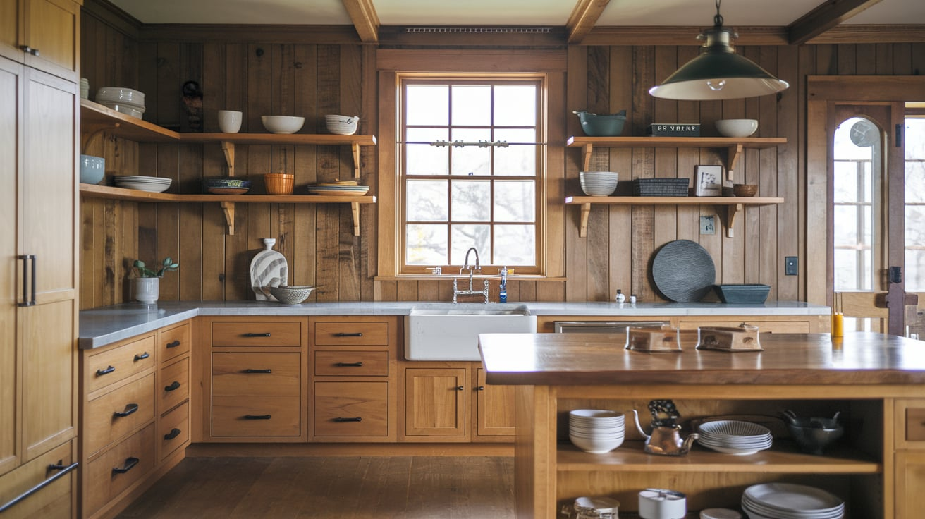 craftsman style house kitchen design