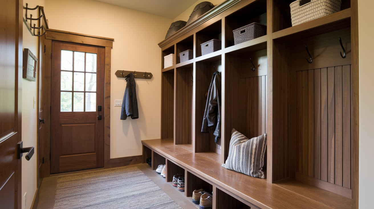 craftsman style house mudroom design
