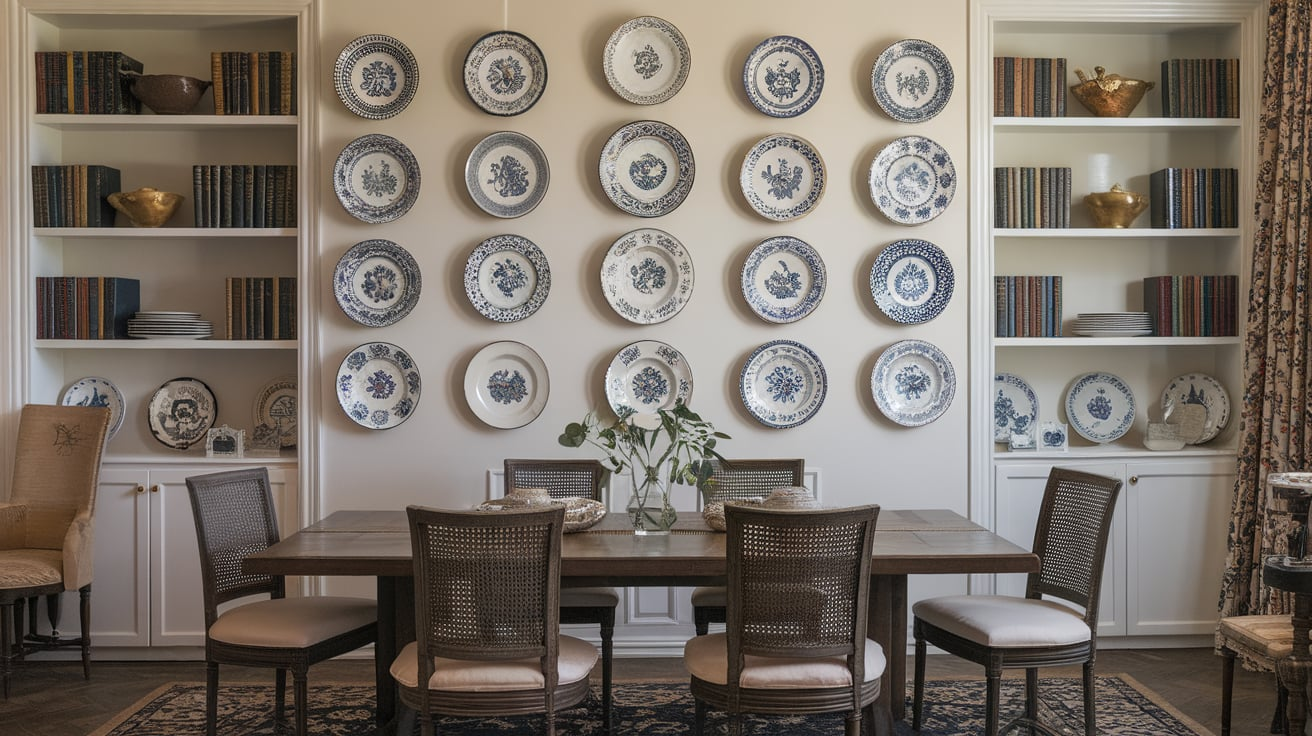 decorative plate wall dining room diy wall decor