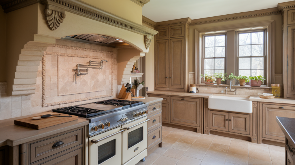 decorative range hood traditional kitchen