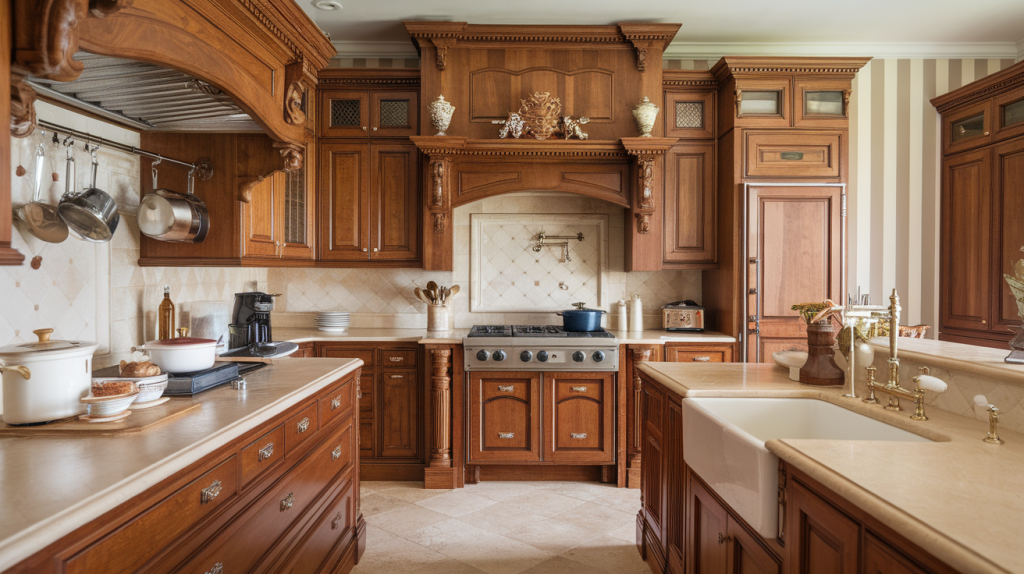 detailed cabinet trim traditional kitchen