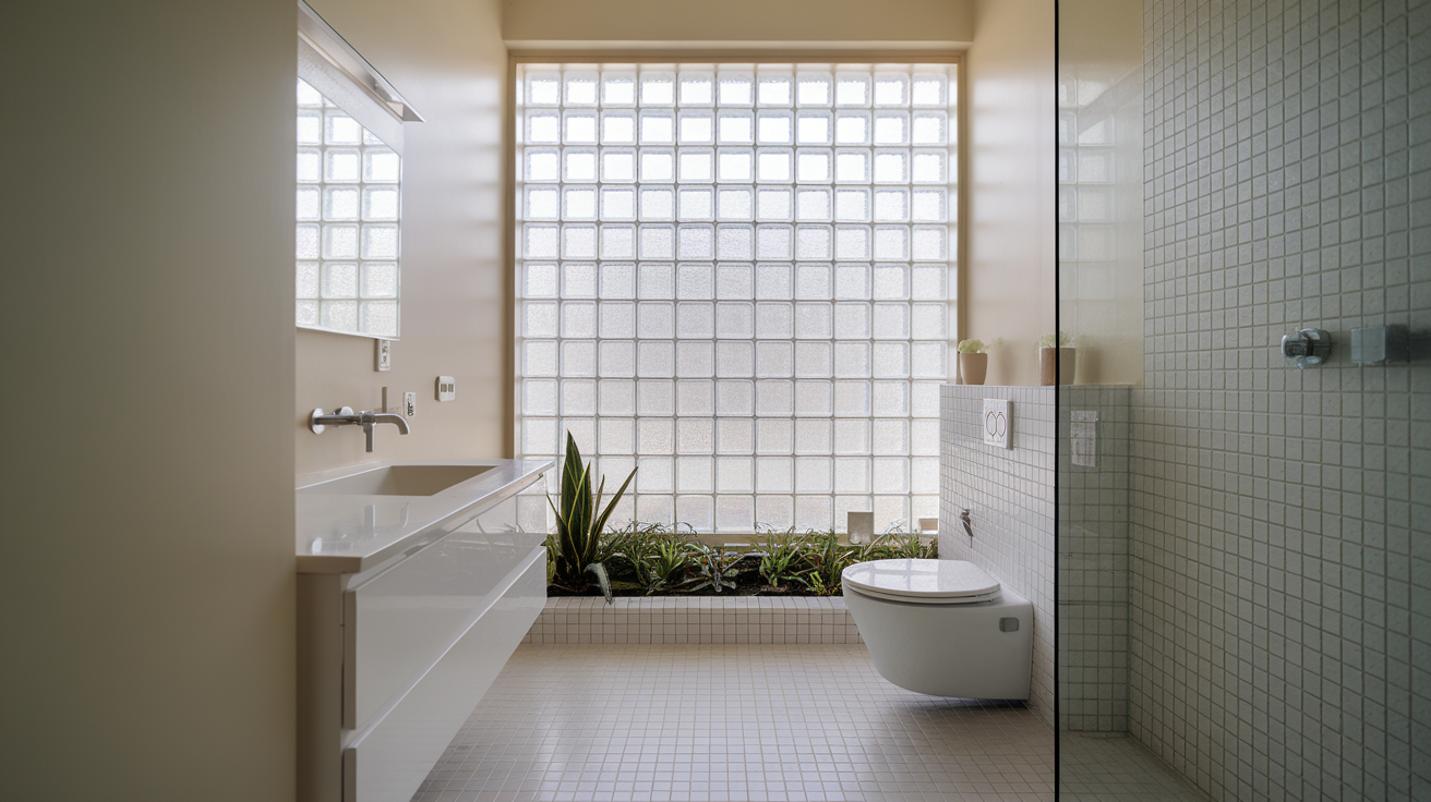 diffused window treatment natural light contemporary bathroom ideas