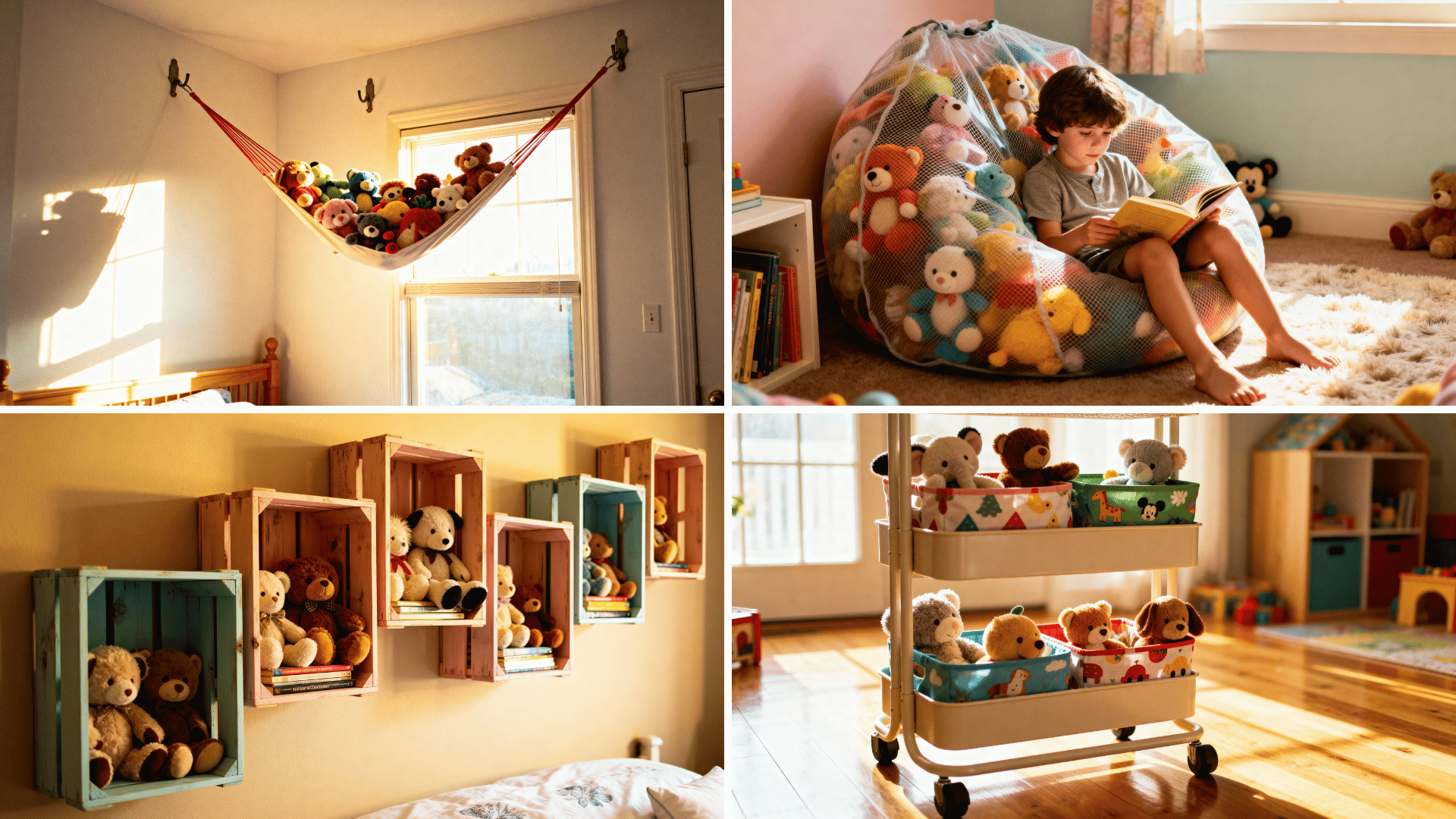diy ideas for organizing and storing stuffed animals