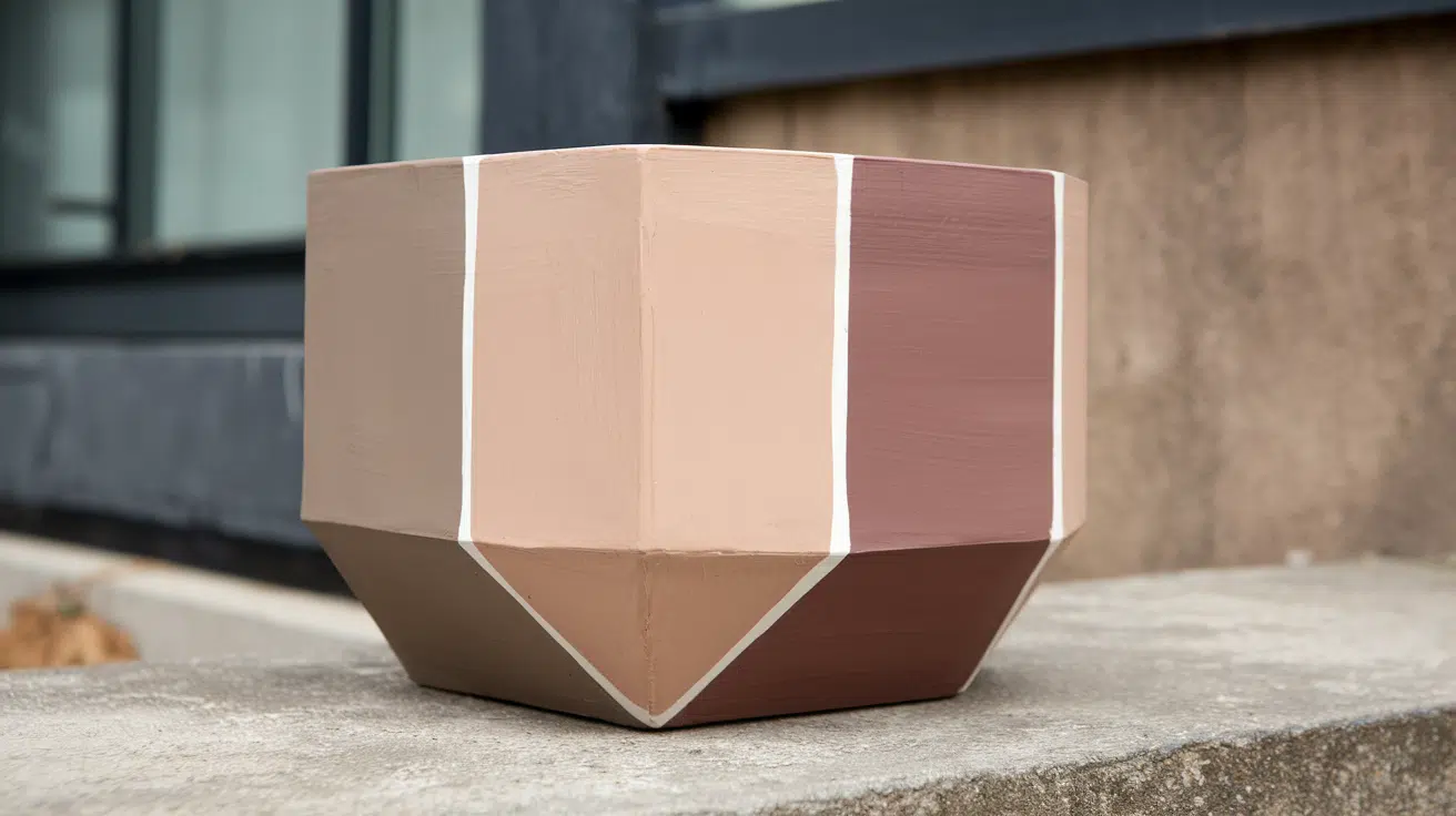 earth tone geometric pots