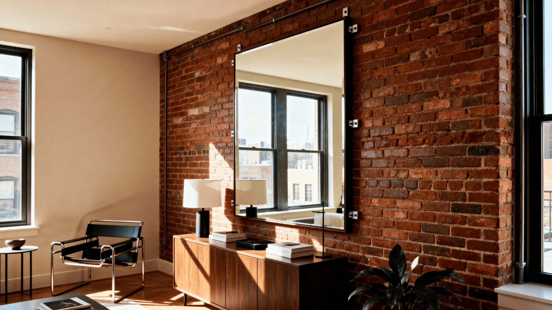 exposed brick interior accent walls