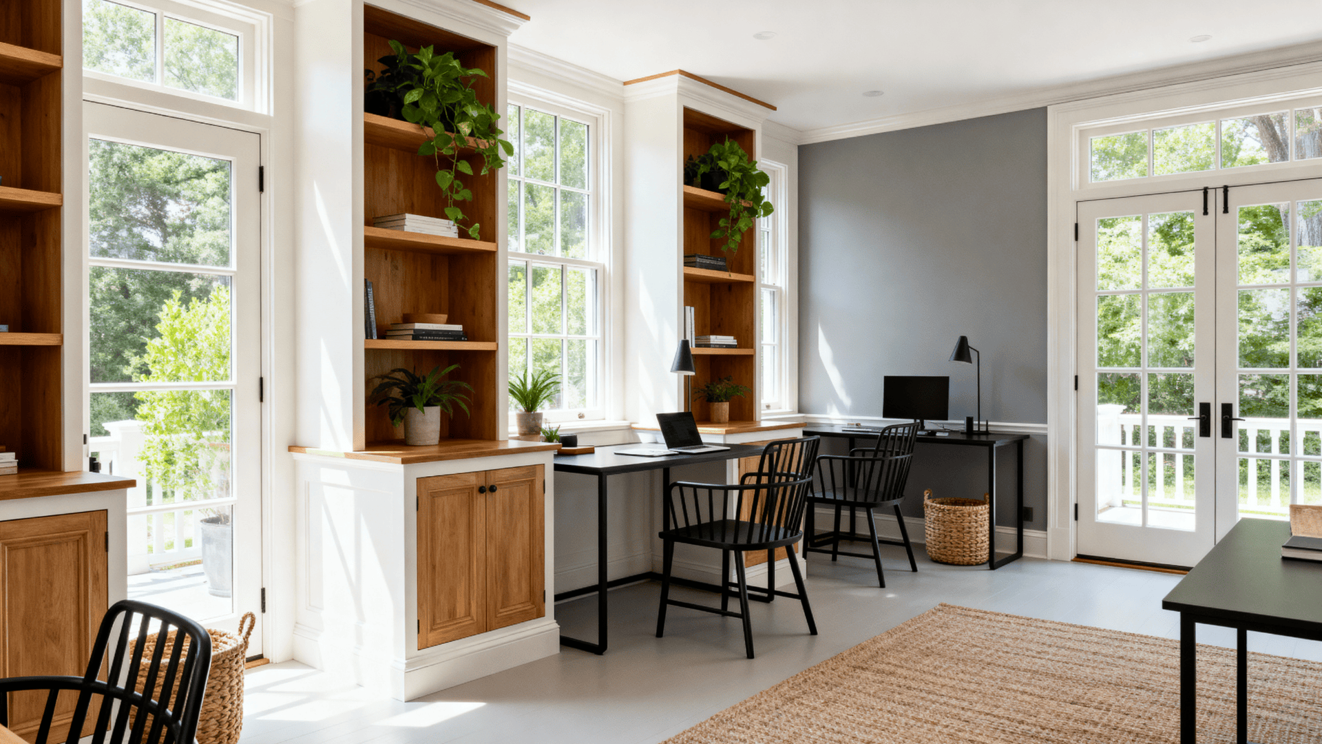 flexible workspaces and sunrooms