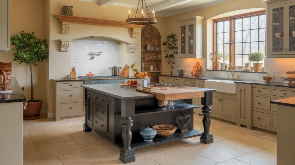 furniture style kitchen island traditional kitchen