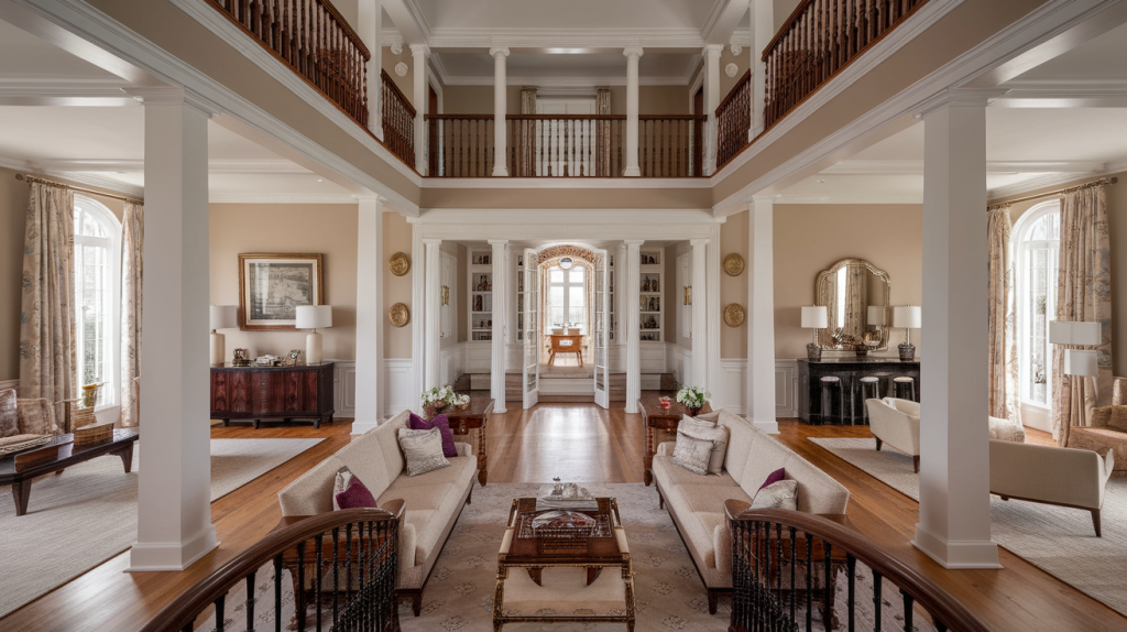 georgian style house balanced floor plan