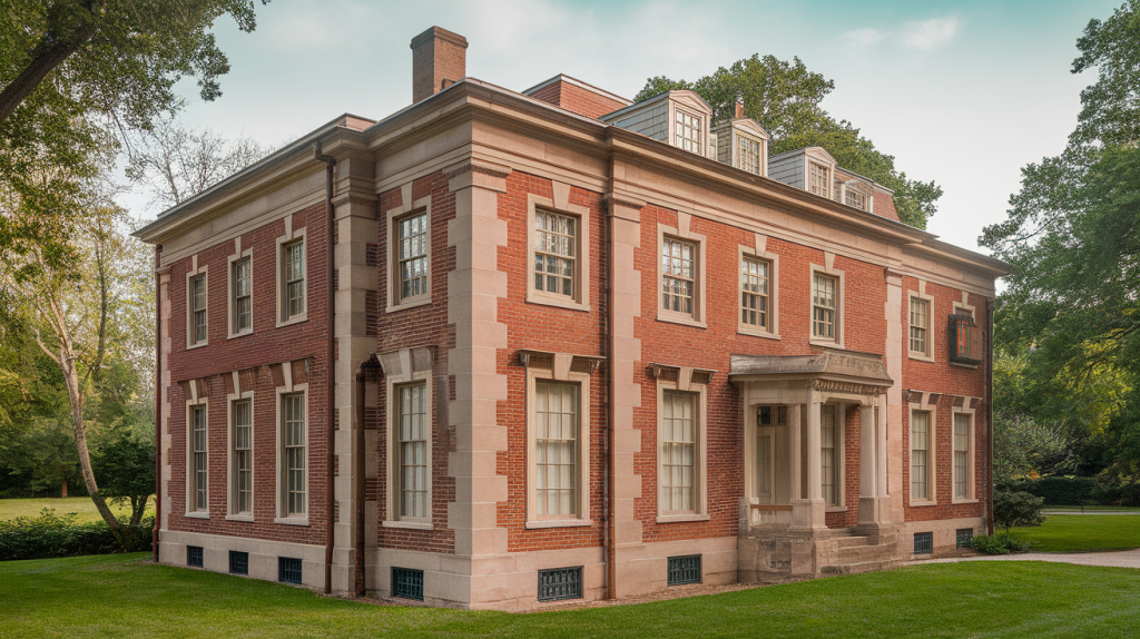 georgian style house brick exterior