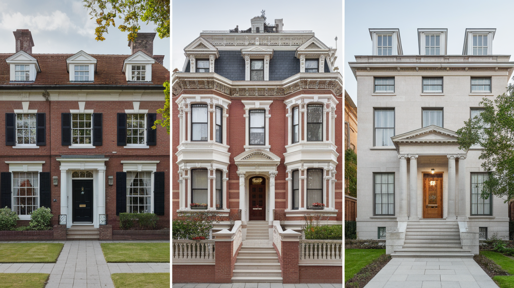 georgian style house vs traditional house styles