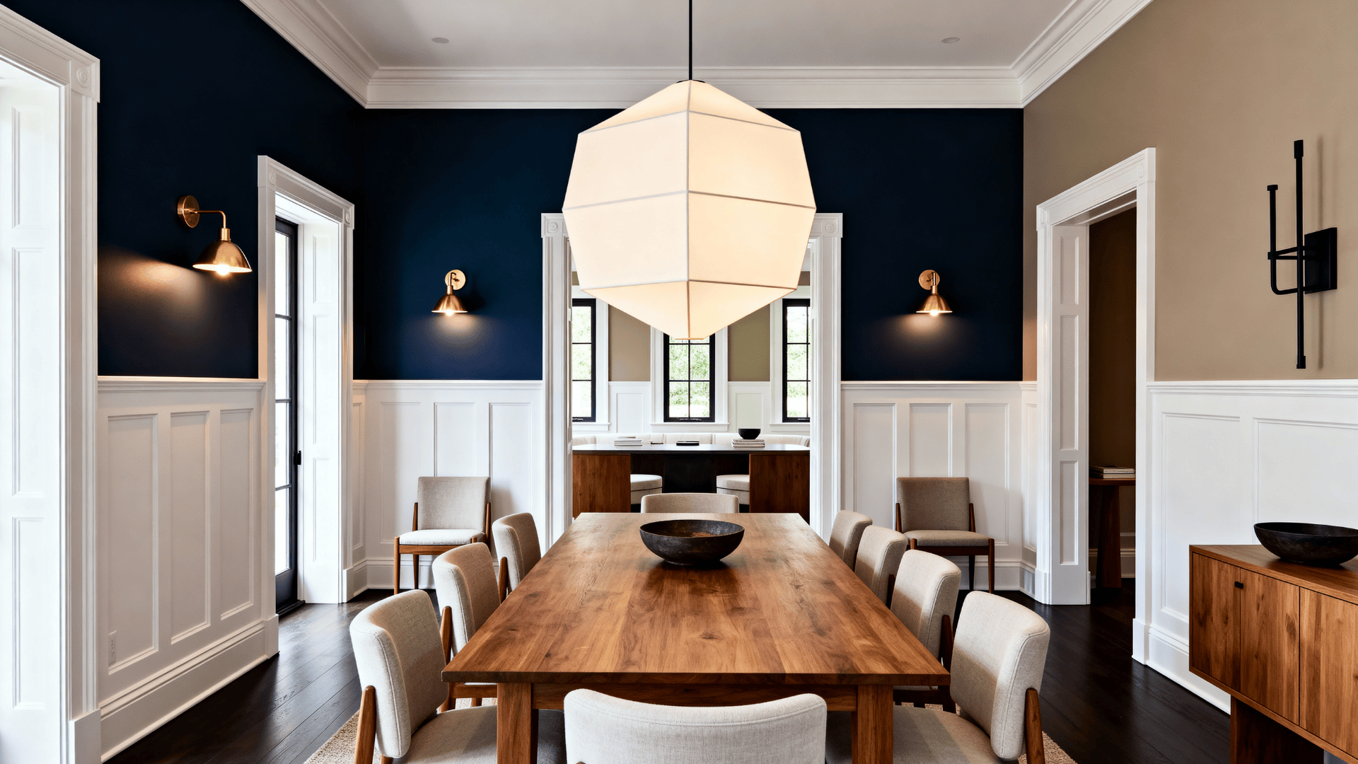graceful dining spaces with modern lighting