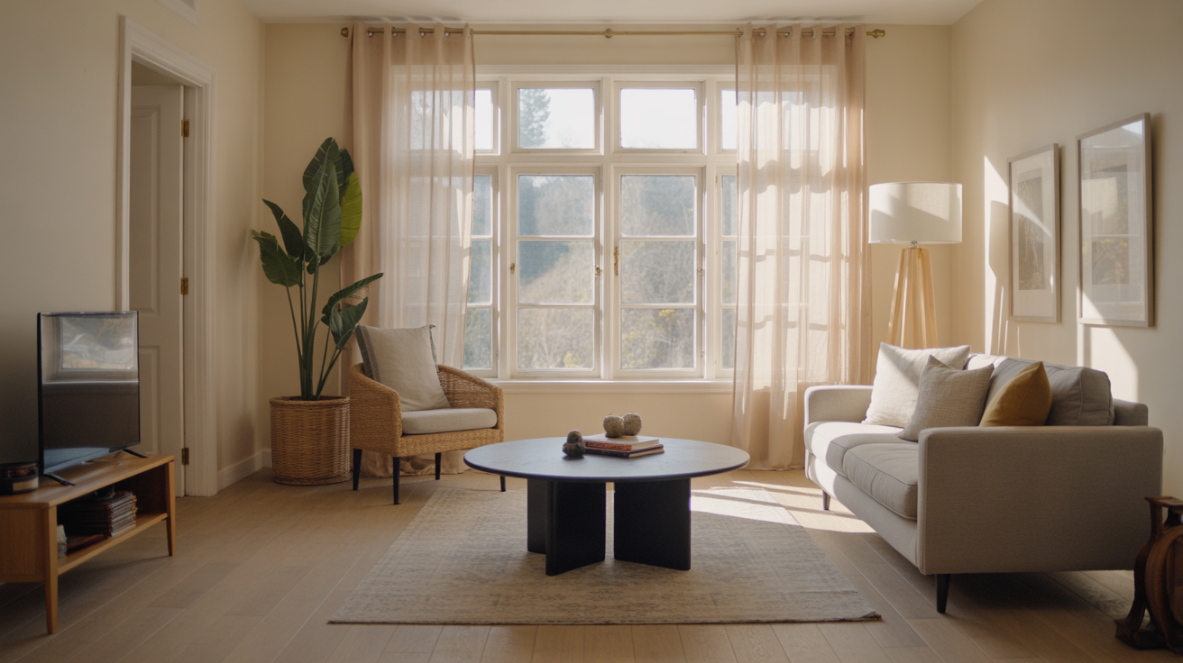 how high to hang curtains