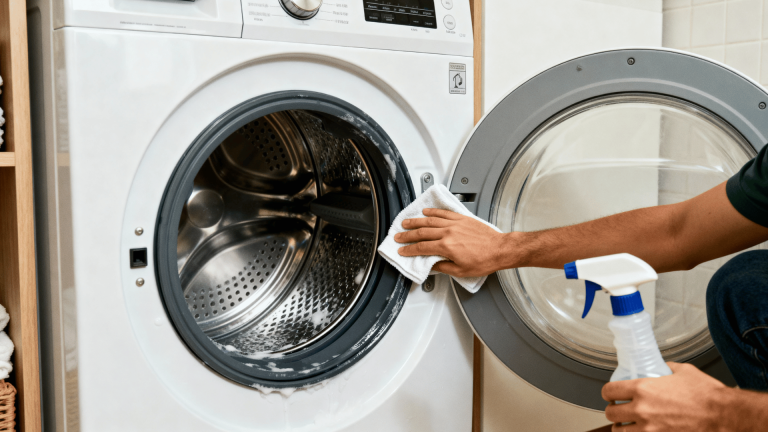 how to clean washing machine front loader