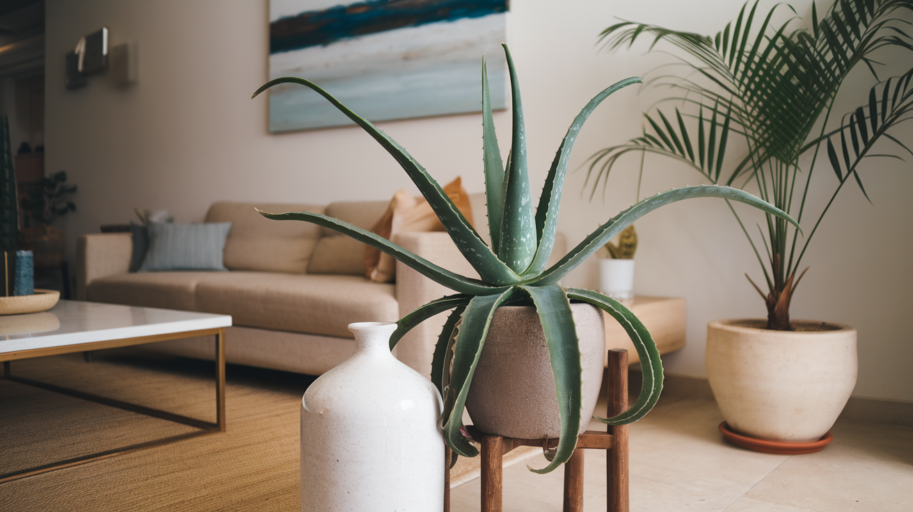 indoor aloe vera plant