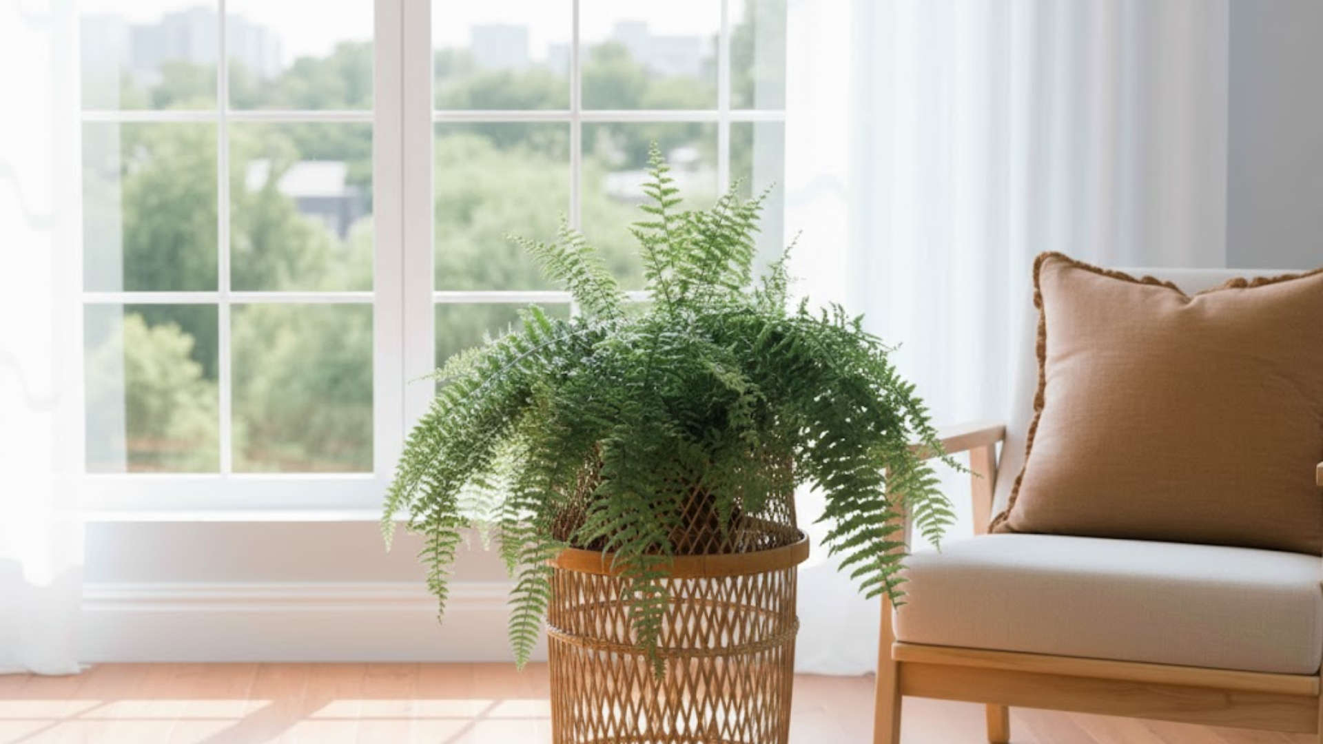 indoor boston fern plant