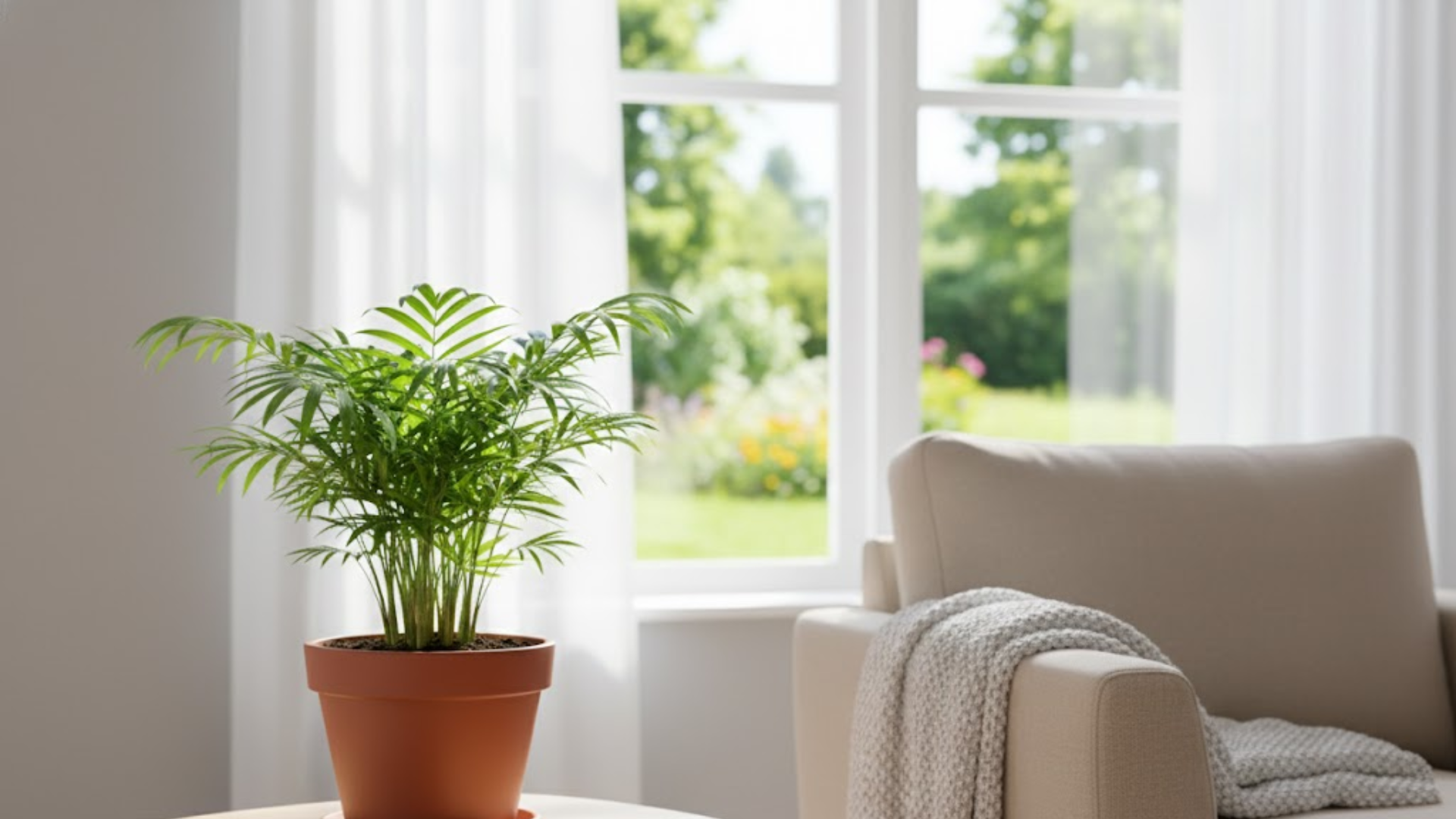 indoor parlor palm plant