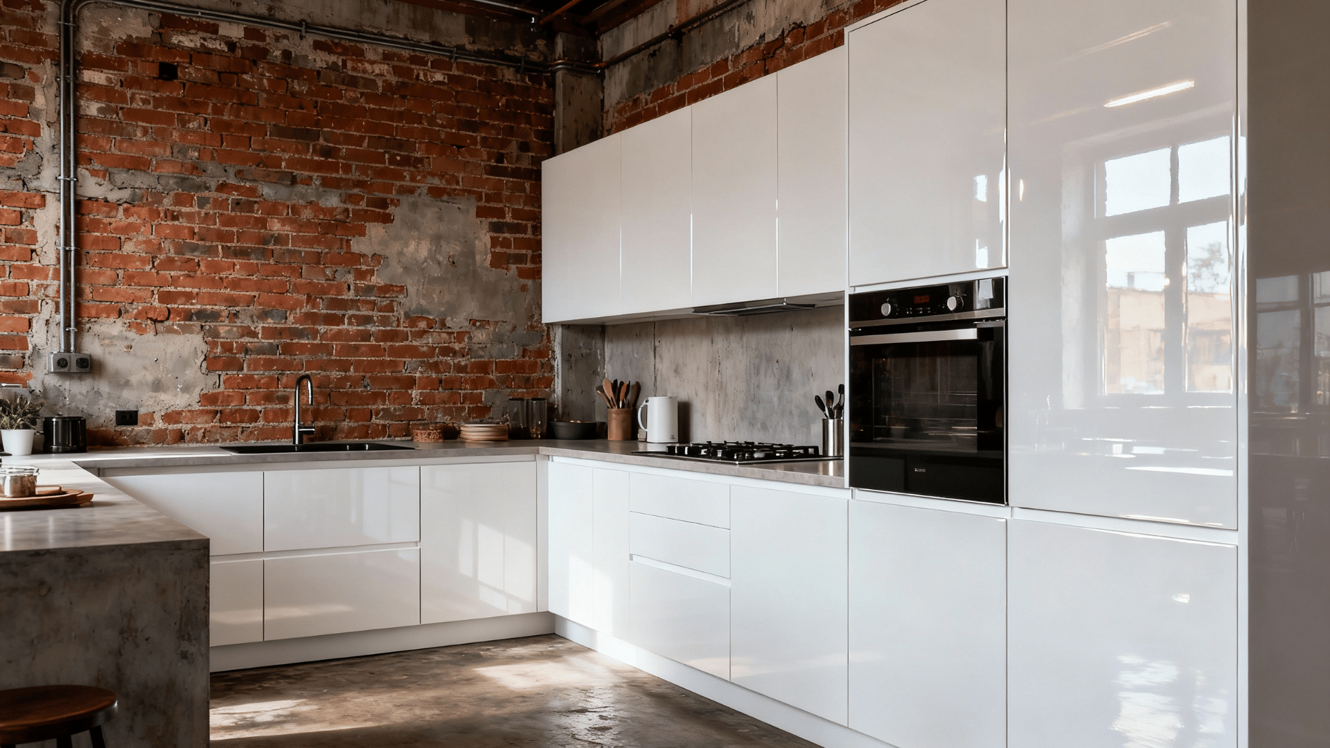 industrial loft meets high gloss