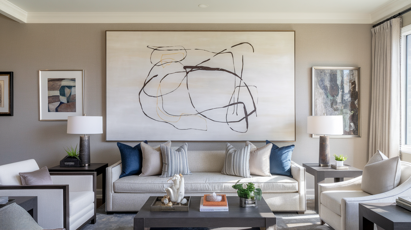 large abstract canvas art living room diy wall decor