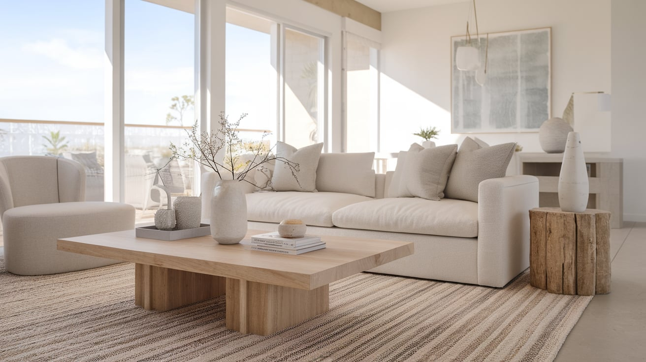 light wood coffee table coastal living room beach decor ideas