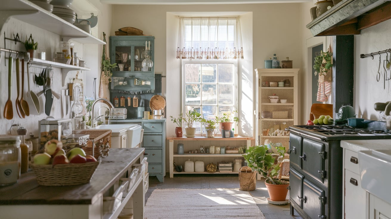 lived in country kitchen country style rustic home