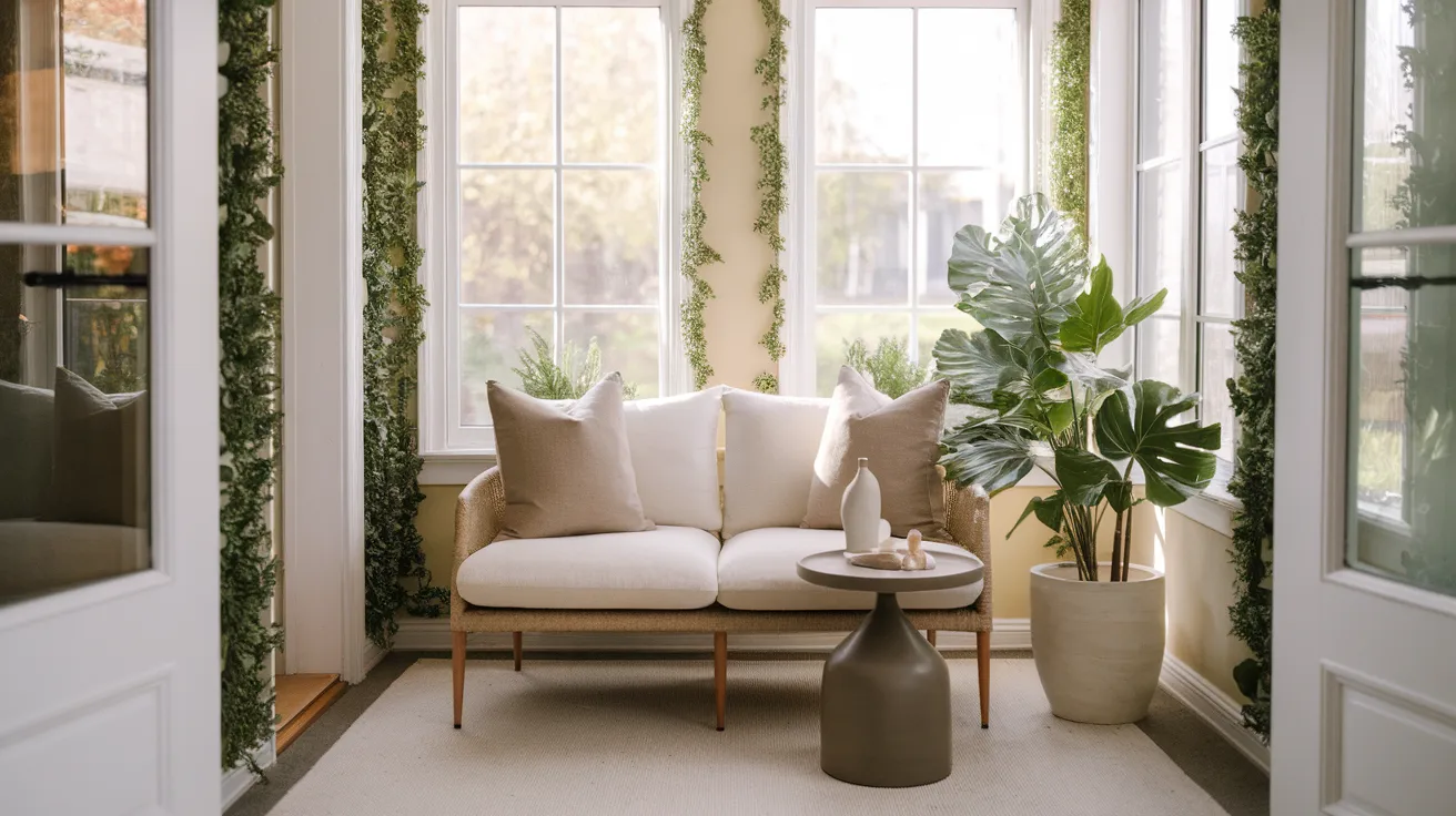 loveseat cozy small sunroom