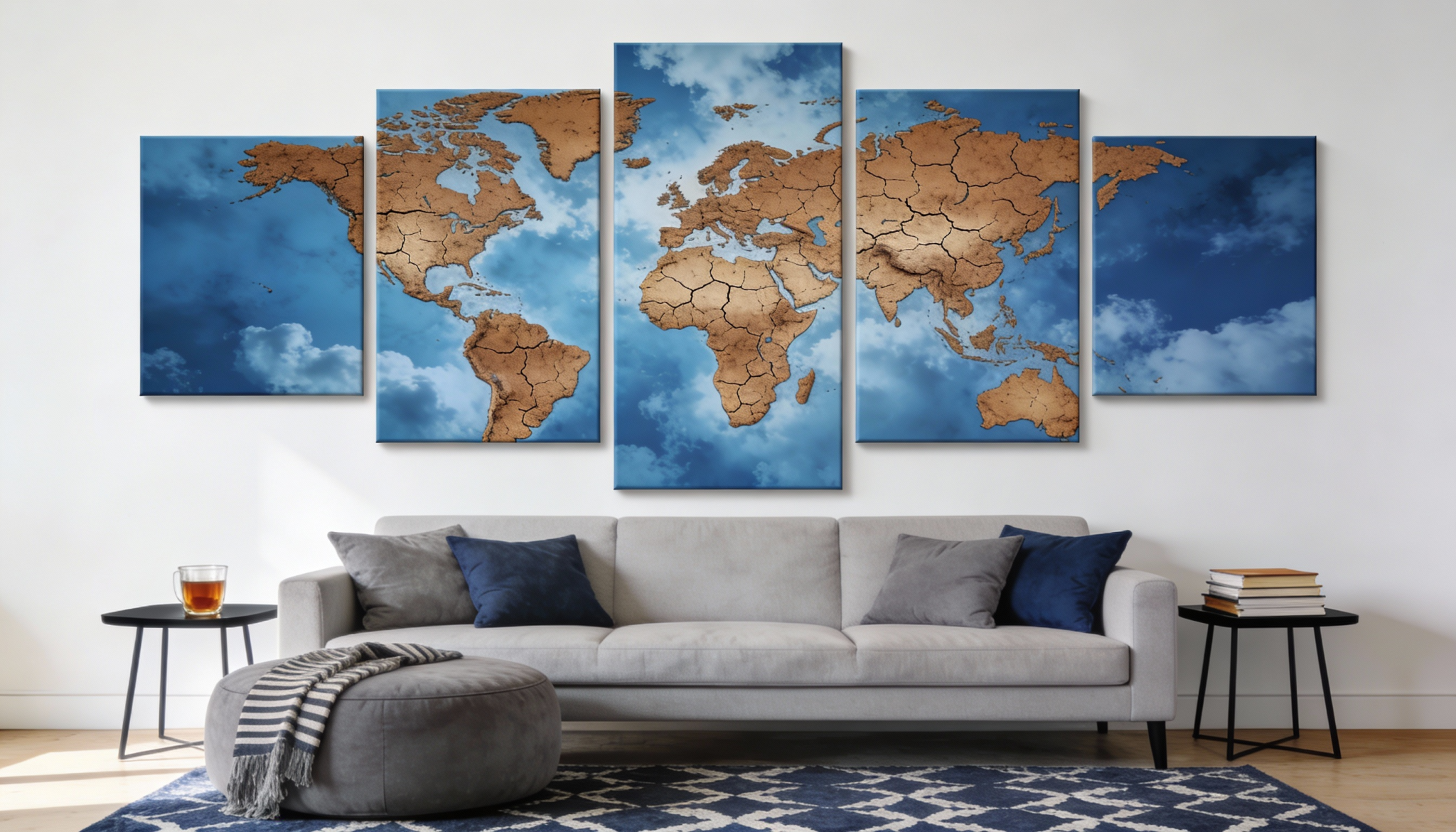 map fragment wall art