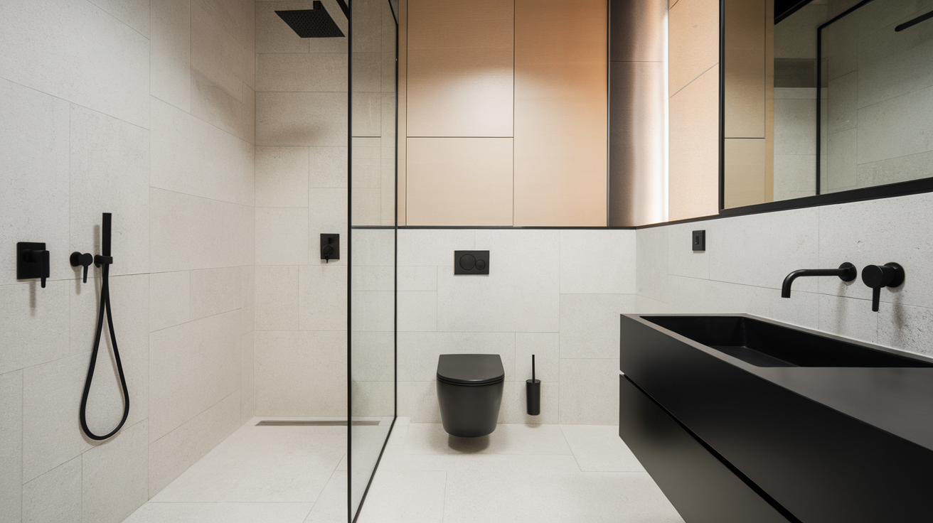 matte black fixtures modern bathroom contemporary bathroom ideas