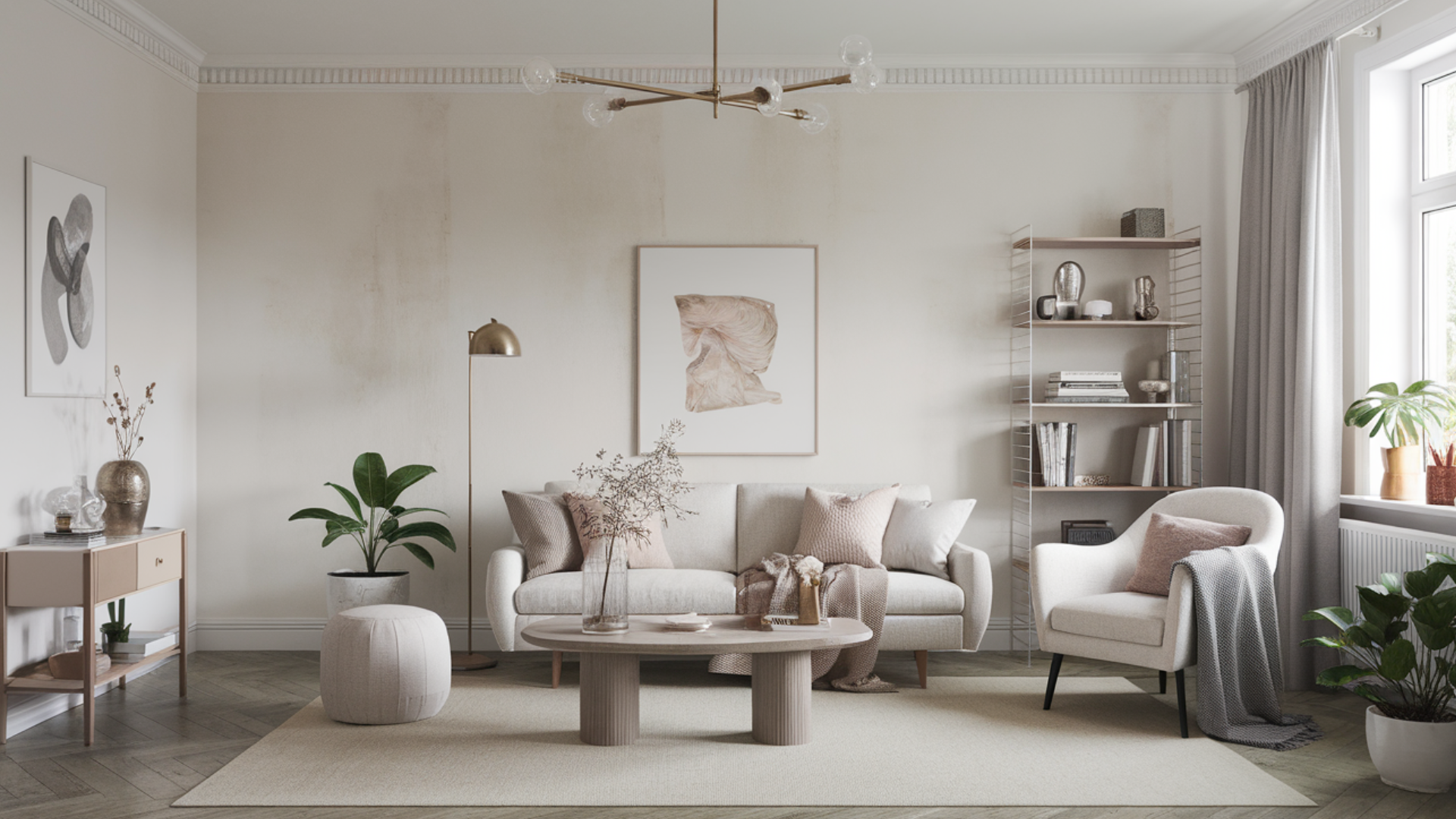 metallic touch scandi living room scandinavian living room