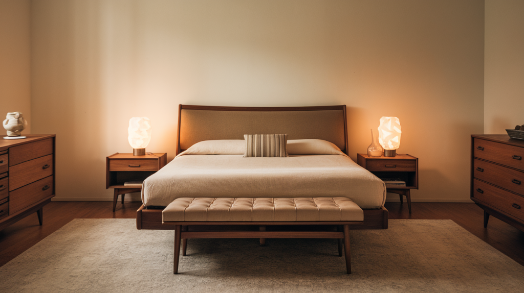 mid century modern bedroom lighting