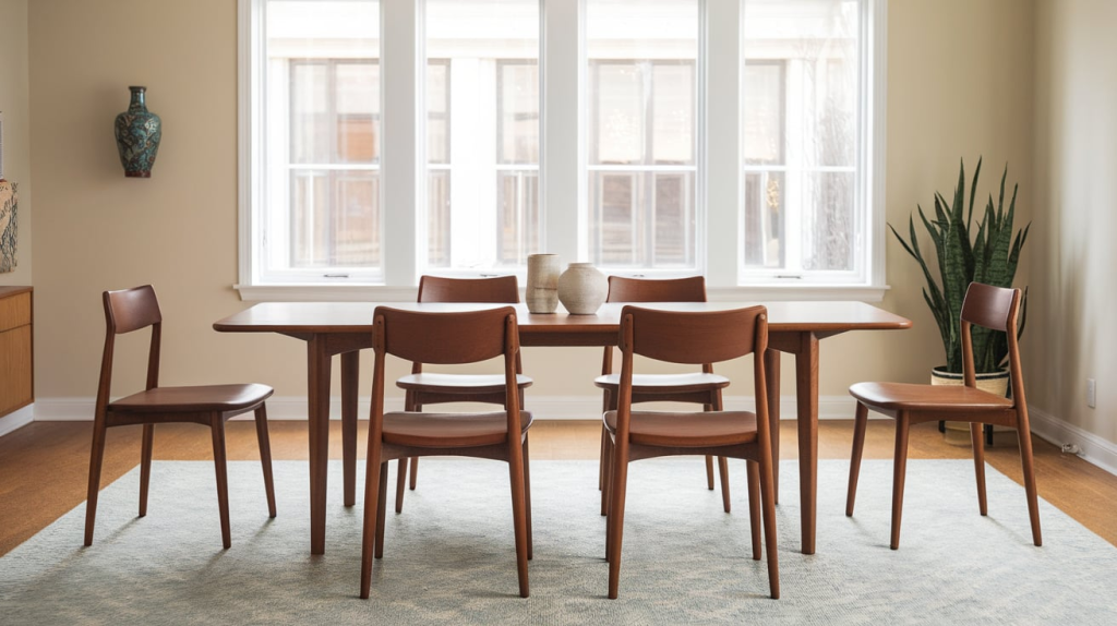 mid century modern dining table